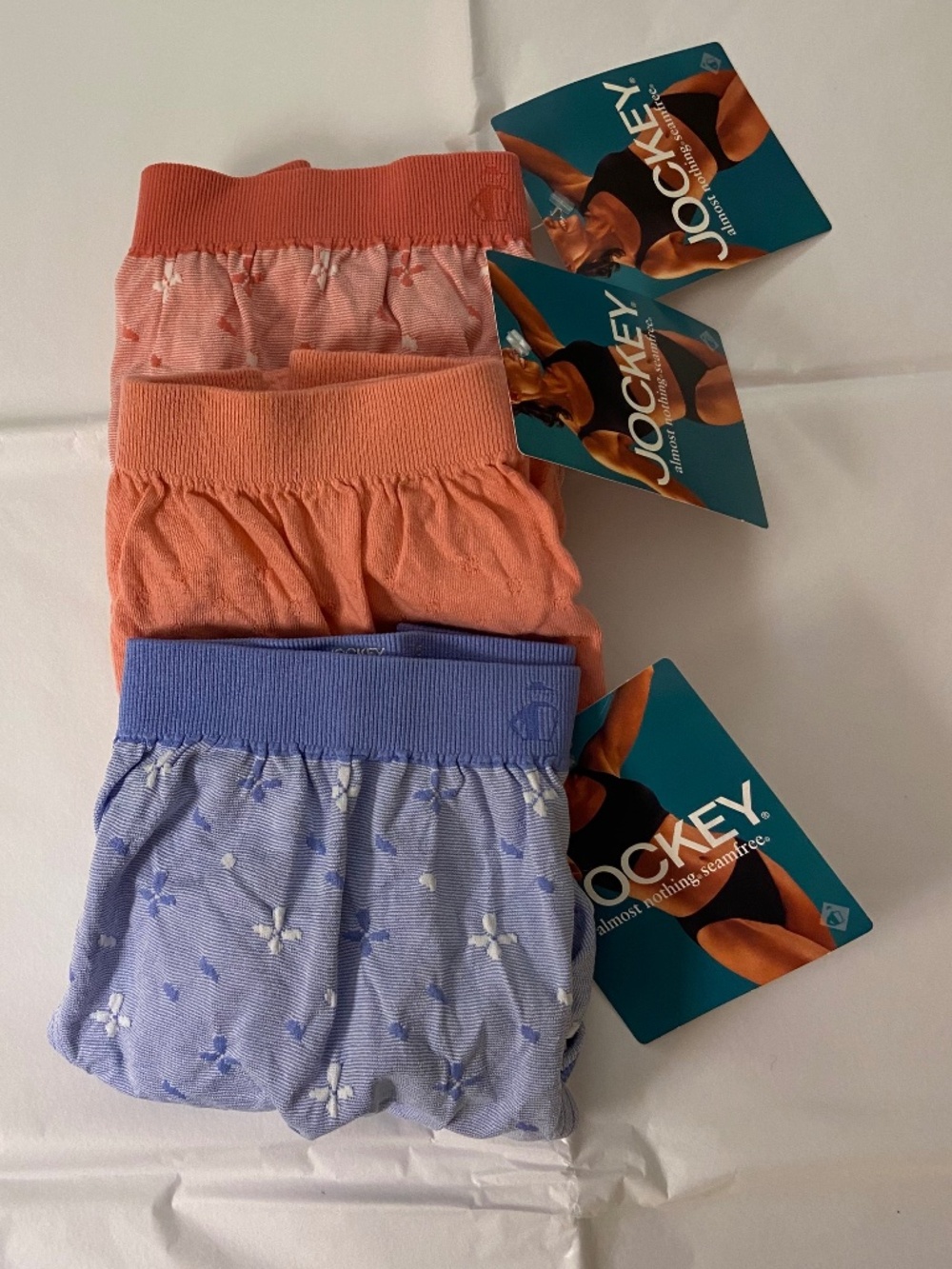 3 Pair Jockey French Cut Hipster Panties; NWT; Size 5; Almost Nothing Seamfree